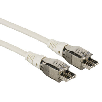 Cat7 patch cord terminated with TERA connector