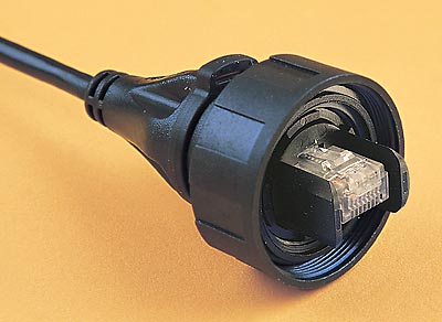 IP67 RJ45 connector close-up