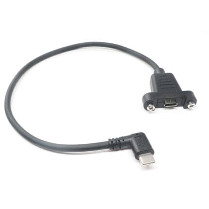 right-angle-usb-c-screw-lock-panel-mount-cable