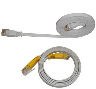 Flat slim Cat6 patch cord with snagless RJ45 boot