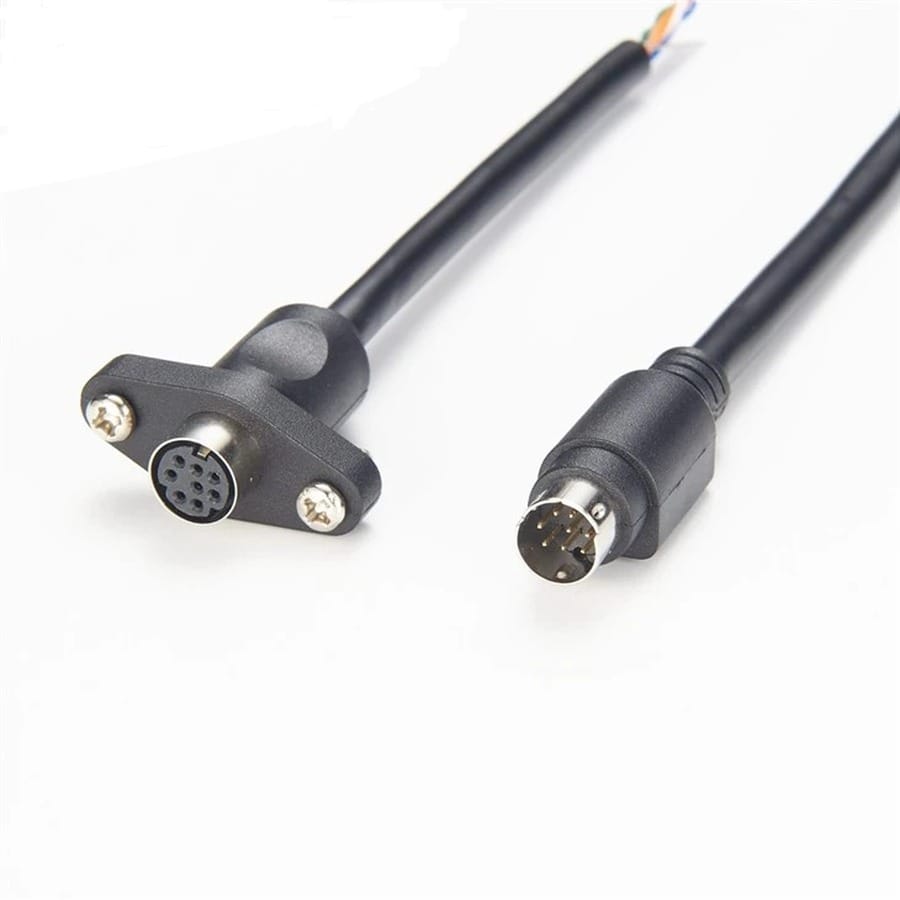 8-pin-din-male-to-female-panel-mount-cable 8-pin-din-male-to-female-panel-mount-cable
