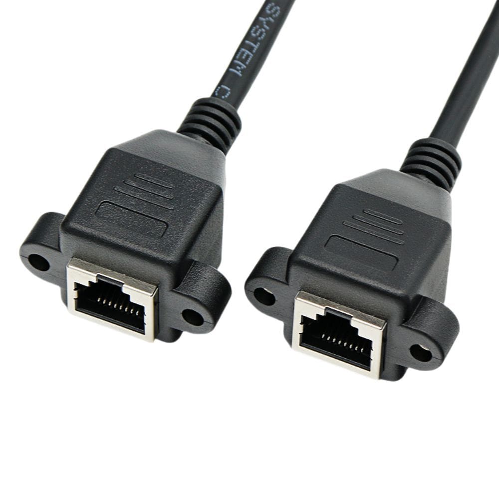 RJ45 female Screw-Lock extension Patch Cable Both Ends Thumbscrew RJ45 female Screw-Lock extension Patch Cable Both Ends Thumbscrew