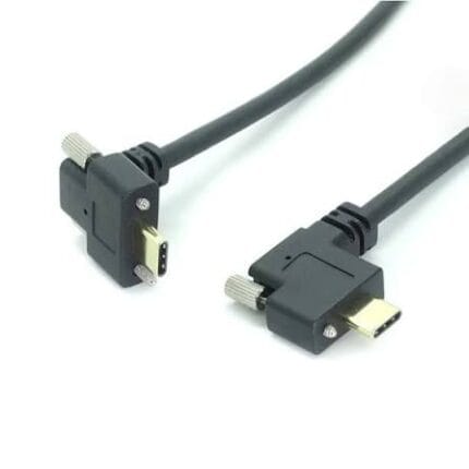 right-angle-usb-type-c-male-male-screw-lock-cable