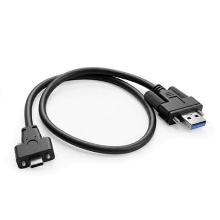 USB4 Screw Lock Cable 80Gbps Dual-Screw USB-C