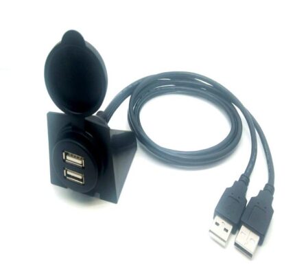 dual-usb-twin-port-car-dashboard-flush-mount-cable