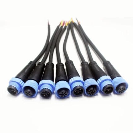 M15 4-pin waterproof cable with screw-lock sealed connector