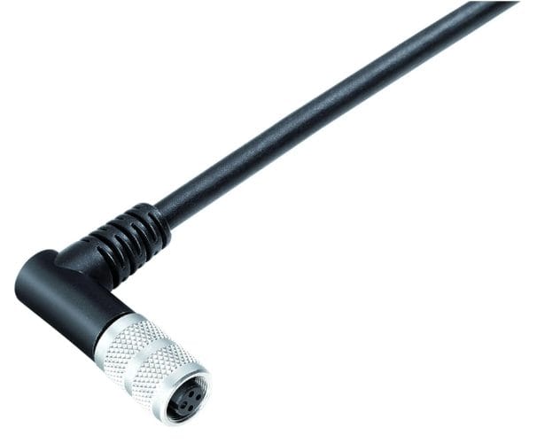 m9-sensor-cordset M9 sensor cordset with 4-pin female straight locking connector