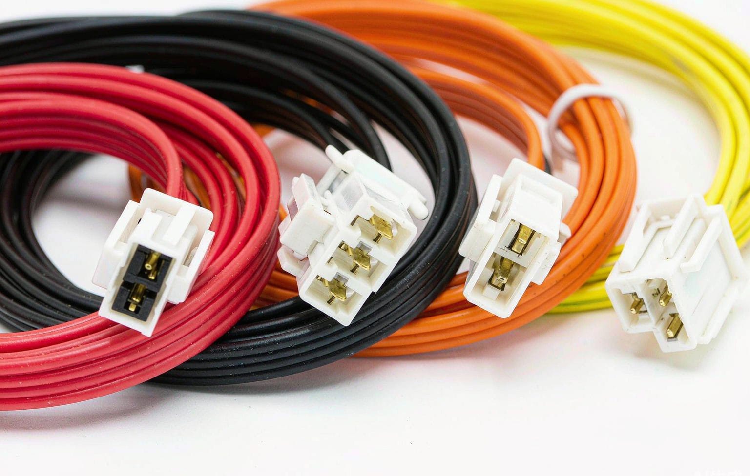 Custom silicone wire harnesses with JST and Molex connectors